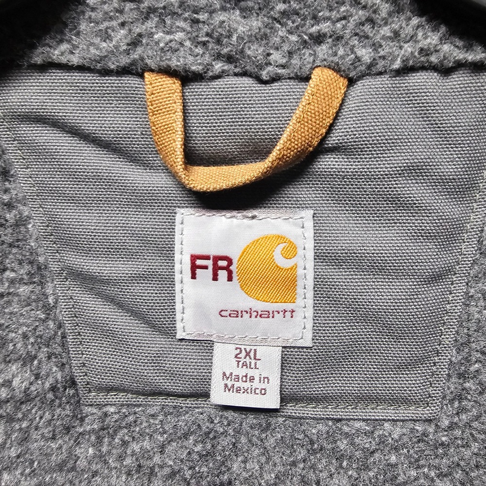 Carhartt FR Flame Resistant Sherpa‎ Lined Mock Neck Vest Gray 2XL Tall CAT 3